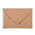 Envelope Clutch, &pound;90, Handbags, Beige, Patent Leather, Front view